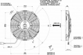 Vysoce výkonný ventilátor Spal - tlačný, průměr 255mm, 24V