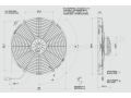 Vysoce výkonný ventilátor Spal - sací, průměr 350mm, 24V