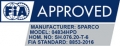 Bezpečnostní pás Sparco 04834HPD 6-bodový modrý - karabina (FIA homologace)