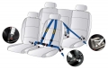 Bezpečnostní pás Schroth QuickFit 4-bodový červený - očko (E homologace) - levý