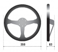 Volant Sparco R345 Monza 350mm - černý/černý - kůže