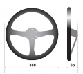 Volant Sparco R368 380mm - černý/černý - semiš