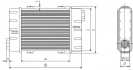 Olejový chladič / chladič oleje Setrab SLM Slimline 14 šachet 320 (250) x 138 x 40mm (M22x1,5)
