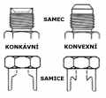 Fitinka rovná D-06 (AN6) 9/16x18-UNF - Push-On system - výstup na hadici