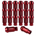 Kolové matice (štefty) D1 Spec závit M12 x 1.25 - červené