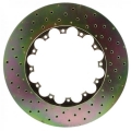 Přední brzdové kotouče D2 Racing 330x32mm - děrované - pevné - šrouby M8 (2011-)