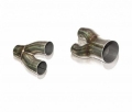 Výfuková nerezová Y redukce HJS délka 200mm - 1 x 60mm > 2 x 55mm