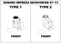Kompletní výškově a tuhostně stavitelný podvozek D2 Racing série Rally Asphalt pro Subaru Impreza GE/GH/GR/GB Type1 (07-13)