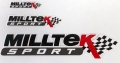 Klasická samolepa s logem Milltek Sport - černá 382x78mm