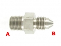 Propojovací adaptér rovný D-03 (AN3) 3/8x24-UNF - 1/8-NPT - samec - nerezový