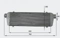 Intercooler FMIC 700 x 180 x 65mm (550 x 180 x 65mm) - výstupy 60mm