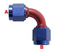 Spojovací fitinka koleno 90° D-06 (AN6) 9/16x18-UNF - D-06 (AN6) 9/16x18-UNF samice-samice