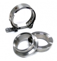 V-band set 102mm (4 palce) - spona + příruby s auto zámkem nerez