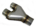 Výfuková nerezová Y redukce VMS Racing délka 250mm - 1 x 63,5mm > 2 x 57mm