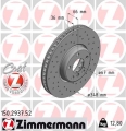 Přední brzdové kotouče Zimmermann BMW 348x36mm - 5x112mm - vrtané