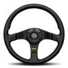 Volant Momo Tuner 320mm - černý/černý - kůže (homologace) | High performance parts
