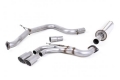 Catback výfuk Milltek VW Golf 7 GTD 2.0 TDI 185PS (13-) - verze s rezonátorem - koncovka titanová (homologace) | High performance parts