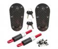 Zámky / držáky kapoty D1 Spec - černý karbon uzamykatelné | High performance parts