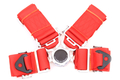 Bezpečnostní pás Pro Sport 4-bodový červený - 76mm | High performance parts