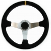 Sportovní volant SW020 - 350mm semiš / 90mm - černý/stříbrný | High performance parts