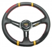 Sportovní volant SW402 - 350mm semiš / 90mm - karbon look/černý | High performance parts