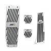 Pedály ProRacing pro BMW 3-Series E30 / E36 / E46 / E90 / E91 / E92 / E93 s logem M technik - manuální převodovka - stříbrné | High performance parts