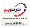 3D samolepka HPP čtvercová bílá - 45 x 45mm | High performance parts
