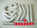 Univerzální set hadic a trubek pro intercooler -  76mm - červený | 
