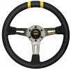 Volant Momo Drifting 330 330mm - černý/antracit - semiš | 