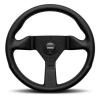 Volant Momo Montecarlo 320mm - černý/černý - kůže | 