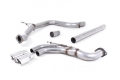 Catback výfuk Milltek Seat Leon 5F FR 2.0 TDI 184PS SC 5dv. manual/DSG (13-) - verze bez rezonátoru - koncovka leštěná | 