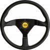 Volant Momo Montecarlo 350mm  - černý/žlutý - kůže | 