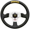 Volant Momo Competition Evo 320mm - černý/stříbrný - kůže | 