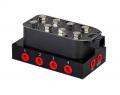 Ventilová jednotka se solenoidy ProRacing pro vzduchové podvozky - 12 portů |