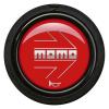 Tlačítko klaksonu Momo pro sportovní volant - červené/stříbrné | 