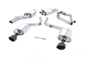 Catback výfuk Milltek Audi S4 B8 3.0 V6 Supercharged (09-12) - verze s rezonátorem - koncovky černé Oval (homologace) | 