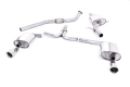 Catback výfuk Milltek Audi A4 B8 2.0 TFSI S-line 2WD/Quattro Tiptronic Sedan/Avant (08-11) - verze s rezonátorem - koncovky leštěné Dual | 