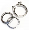 V-band set 63,5mm (2.5 palce) - spona + příruby nerez - vnější průměr 92mm |