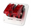 Startovací panel hliníkový - 2x přepínač kill switch | 
